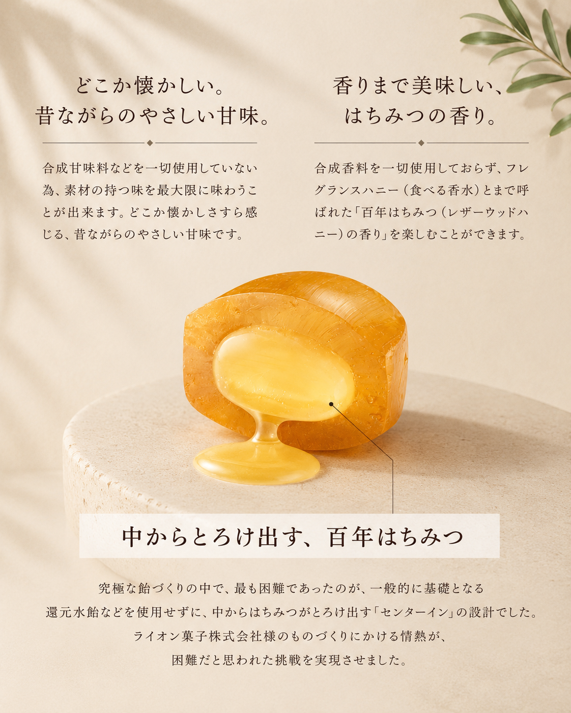 百年はちみつのど飴