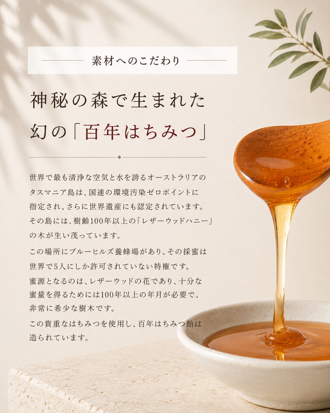 百年はちみつのど飴